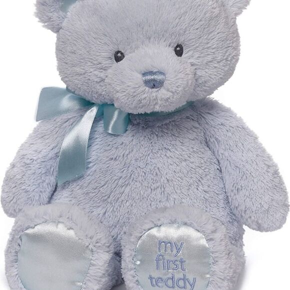 Gund Blue My First 1st Teddy Bear 15" Large 4043976 Soft Plush Animal • New - Picture 1 of 4